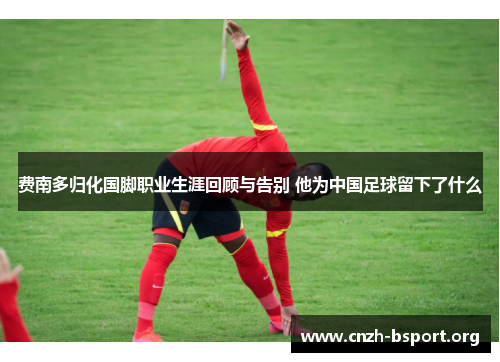 费南多归化国脚职业生涯回顾与告别 他为中国足球留下了什么 费南多归化国脚职业生涯回顾与告别 他为中国足球留下了什么